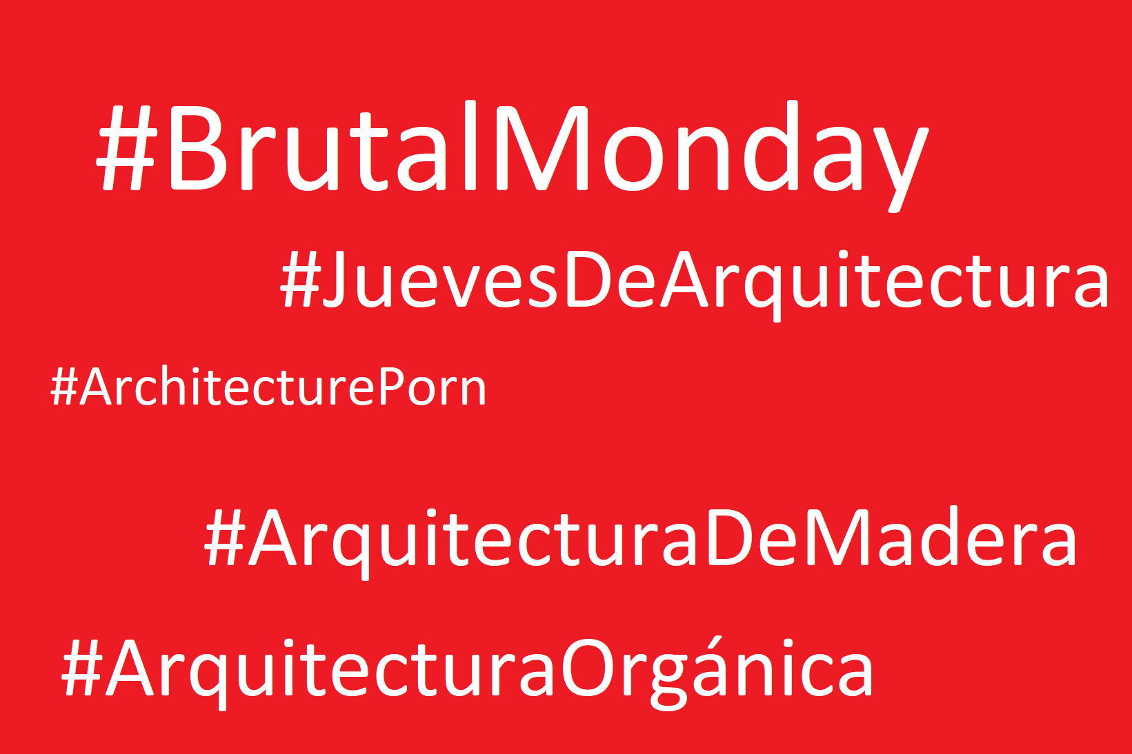 Sigue estos 5 hashtags sobre arquitectura
