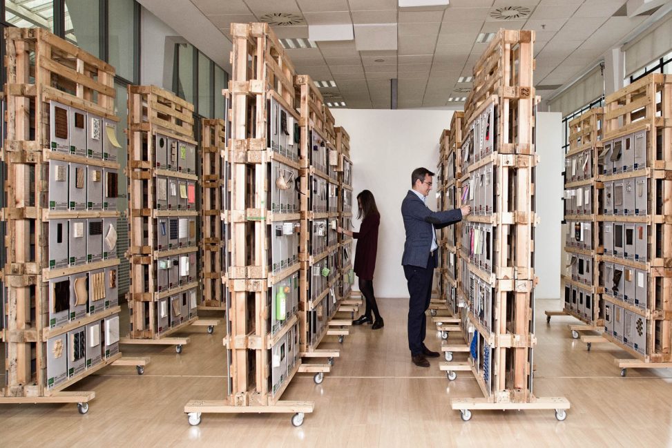The Material ConneXion materials library in Bilbao has over 1300 physical samples of materials.