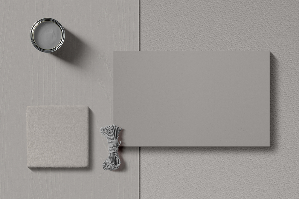 Moodboard Monochrome Nature con paleta contenida, texturas suaves y materiales en tonos naturales